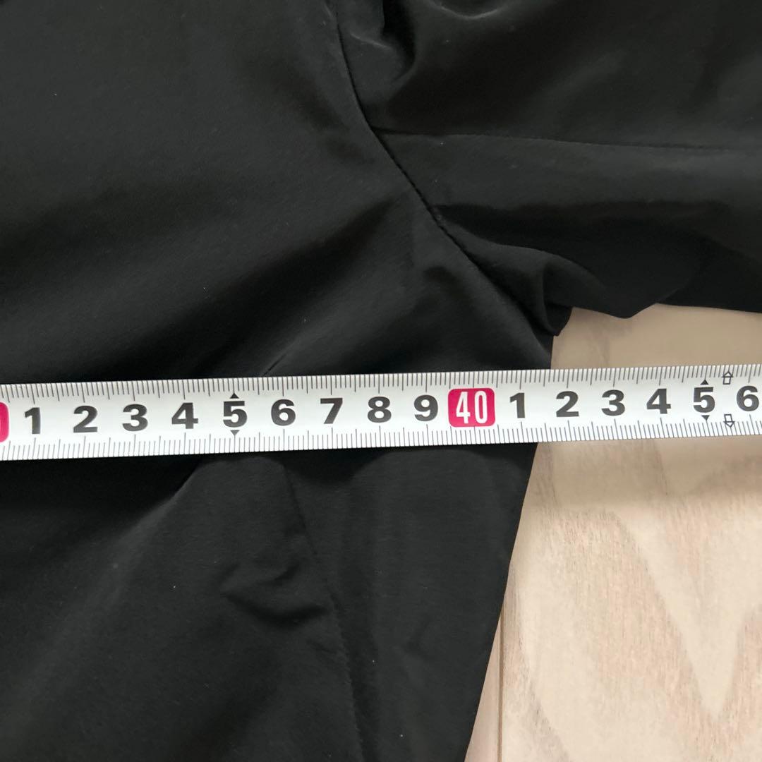 JIL SANDER　ポリ＆シルク テーラード ジャケット　黒　光沢　イタリア製