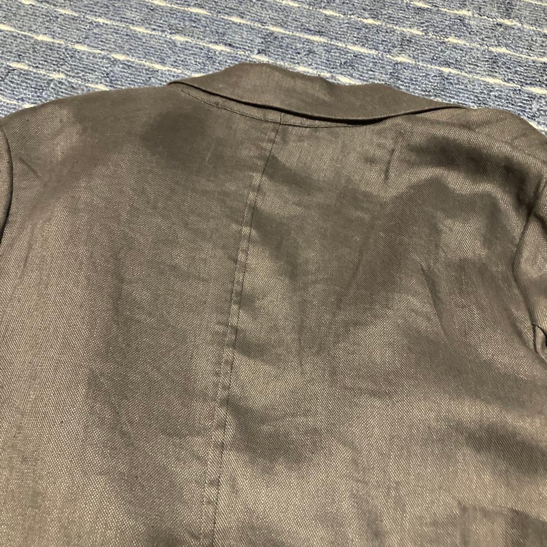 【未使用品】ティッカ　23ss リネンパナマダブルジャケット ブラウン 2