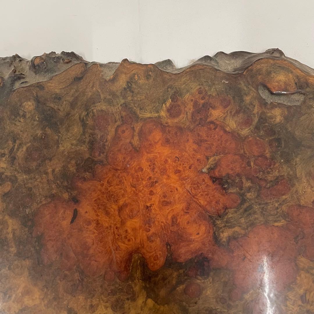 花梨 黄花梨 瘤杢 唐木 玉杢 葡萄杢 敷板 花台 満鬼面紋 美術品