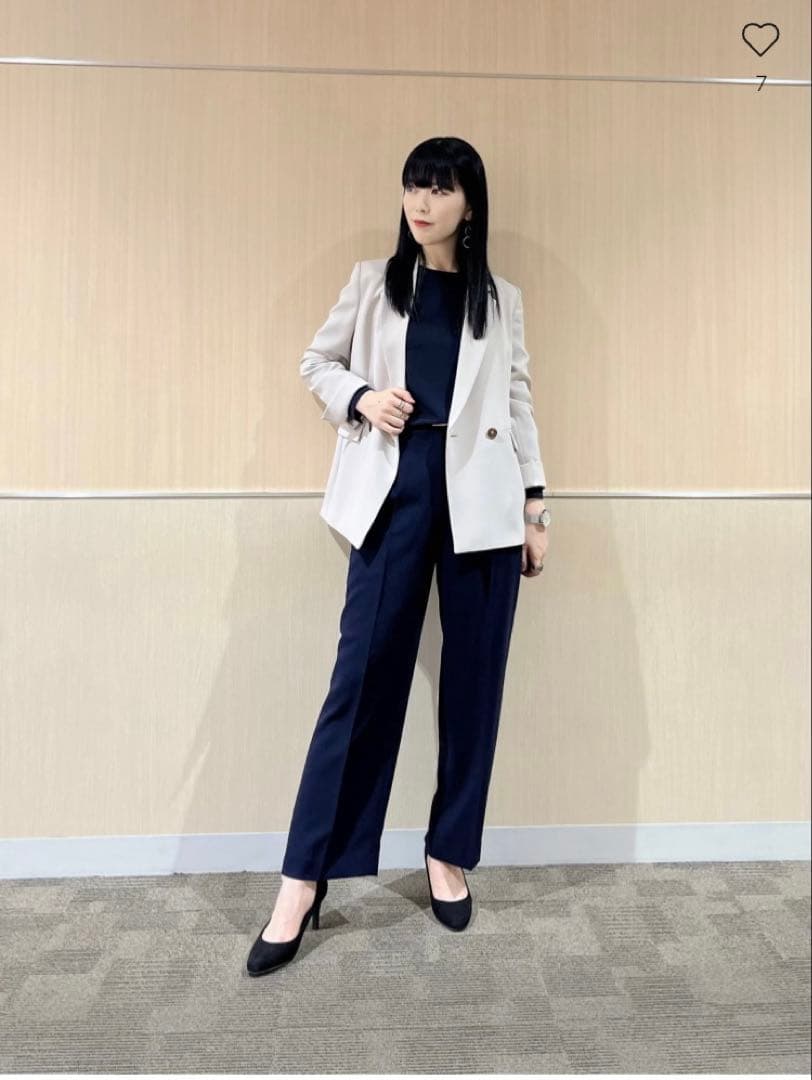 美品 PLST プラステ トリアセブレンドダブルジャケット ベージュ M 入学式
