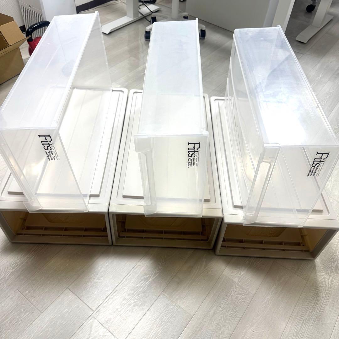 フィッツケース 押入れ 幅39×奥行74×高さ23cm 3個セット