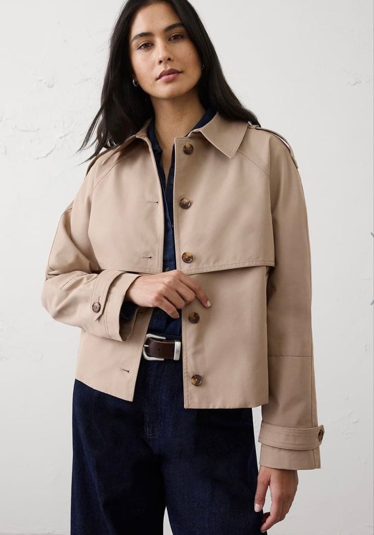 未使用BANANA REPUBLIC ショート トレンチジャケット Sサイズ
