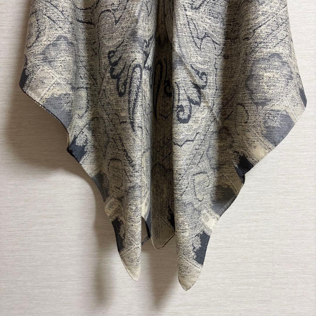 エトロ ETRO 大判 ストール 正方形 ペイズリー ウール シルク