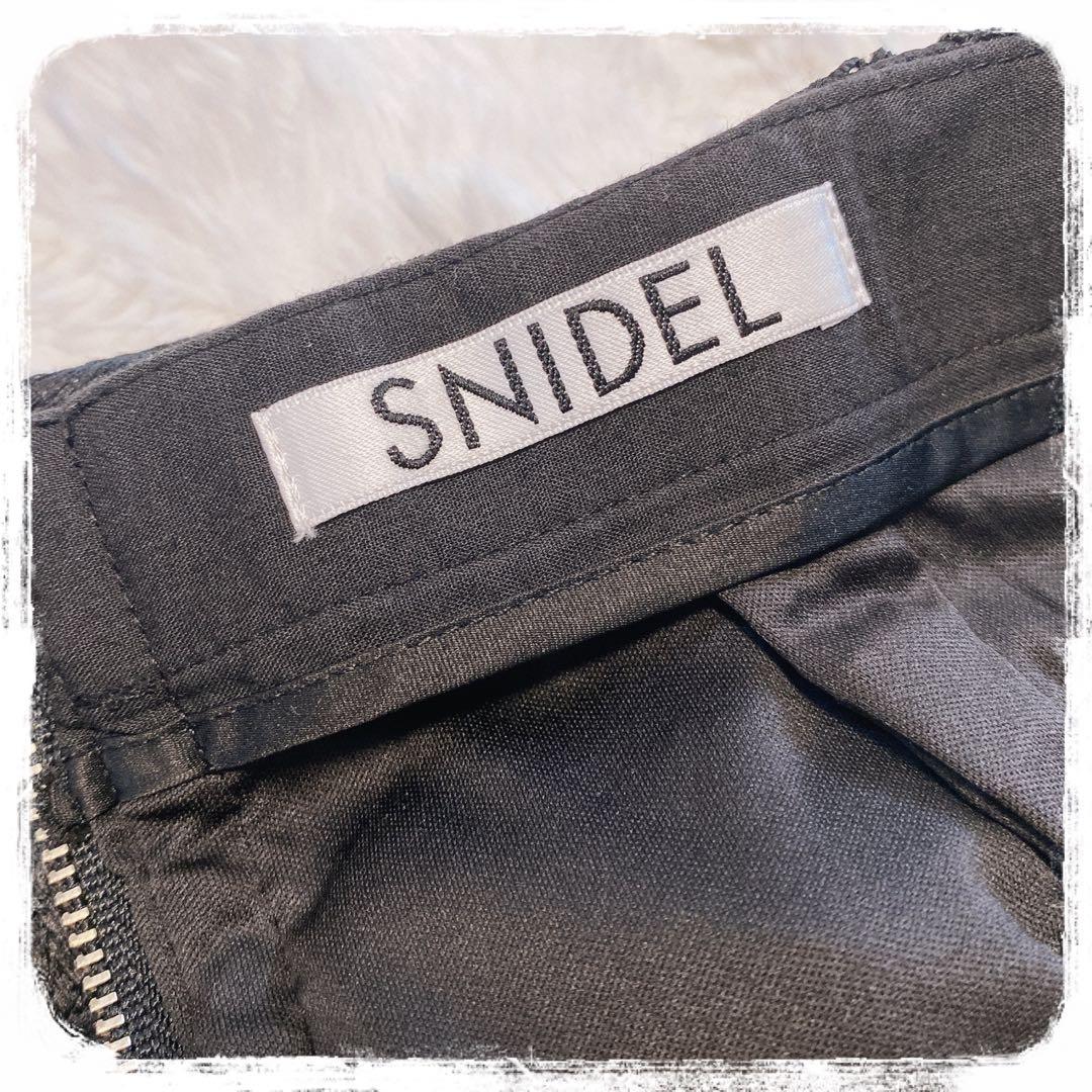 未使用級 SNIDEL フェザーモチーフレースドッキングスカート 1 スナイデル