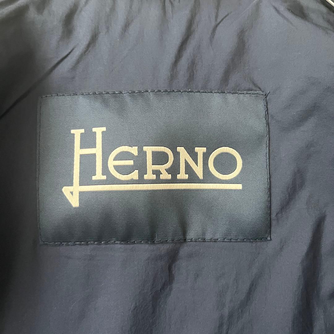 HERNO ヘルノ ブルゾン ナイロンジャケット リブ メンズ 46 ネイビー