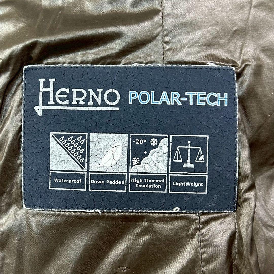 良品　ヘルノ　ロングダウンコート　POLAR-TECH ブラウン系　44