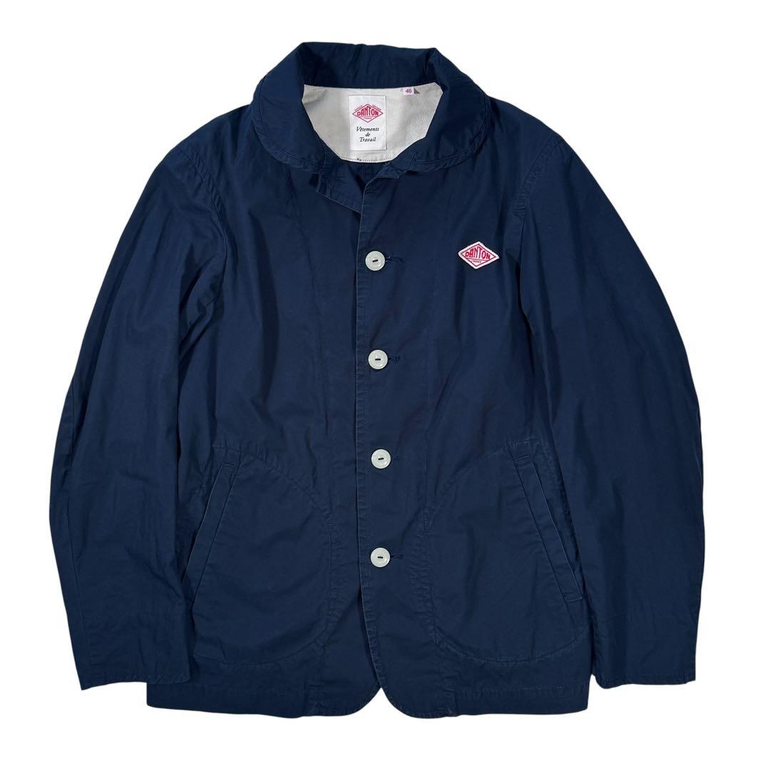 ダントン DANTON ダウンプルーフラウンドカラー ジャケット 40 ネイビー