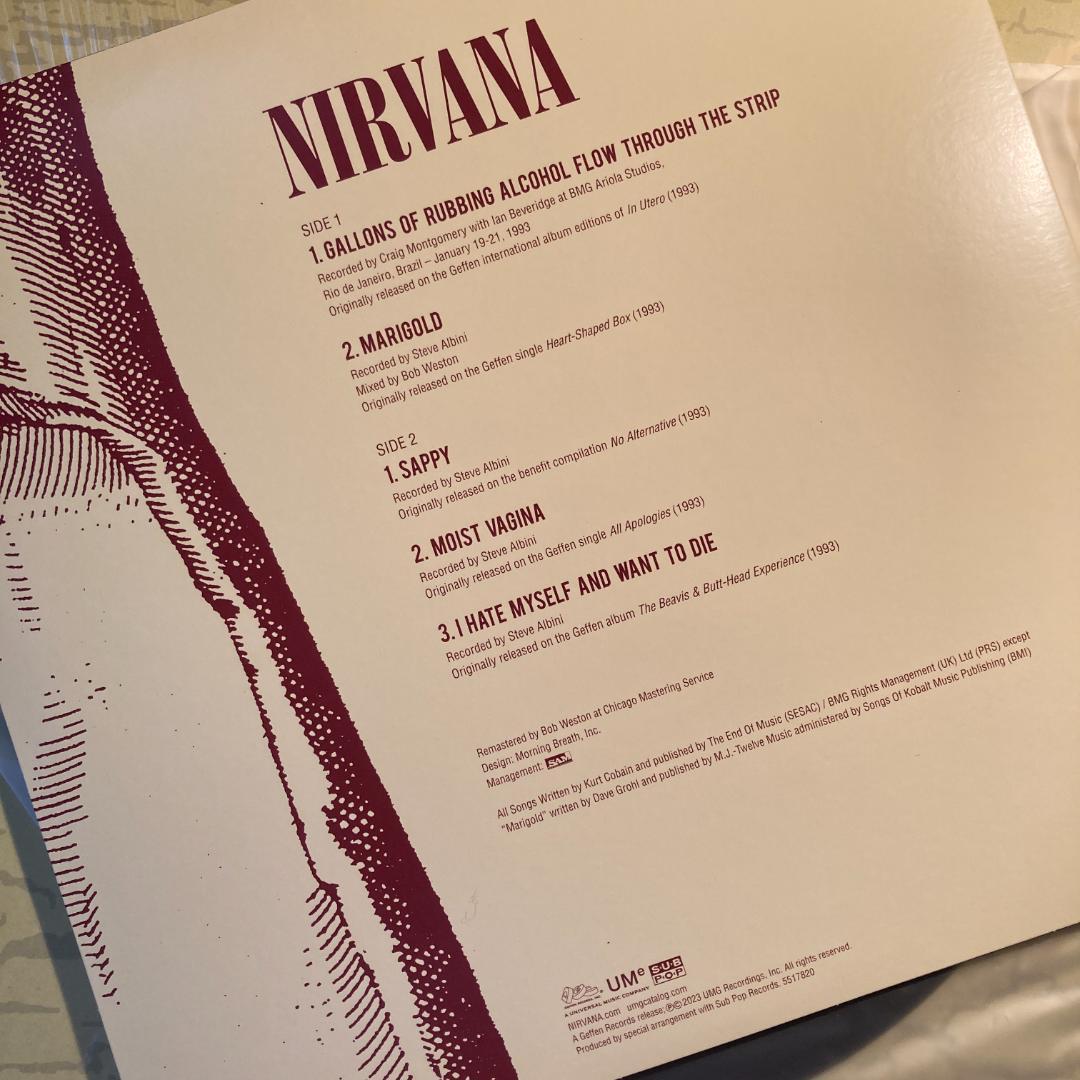 洋楽 Nirvana In Utero (30th Anniversary)