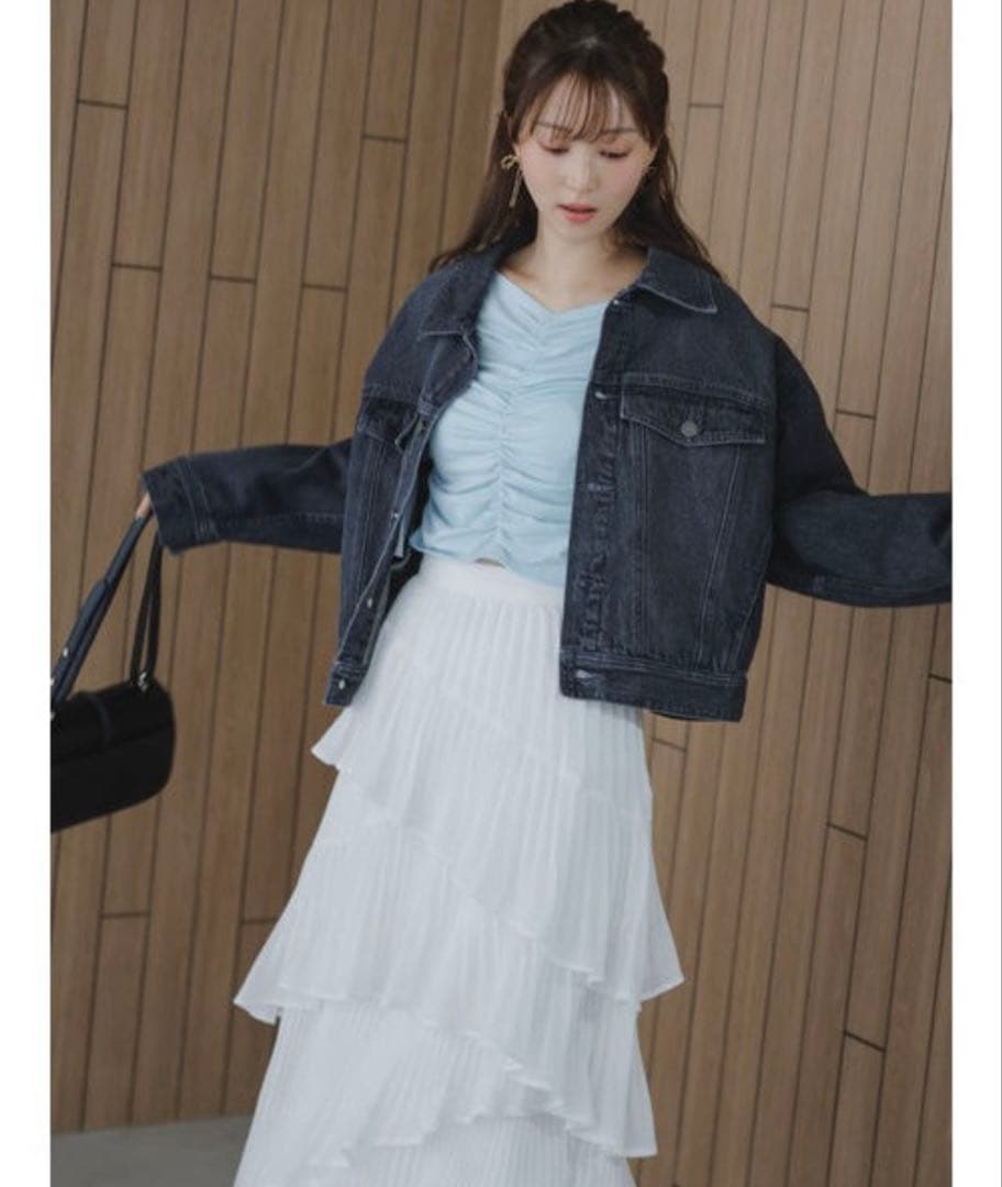 snidel Sustainableプリーツティアードスカート