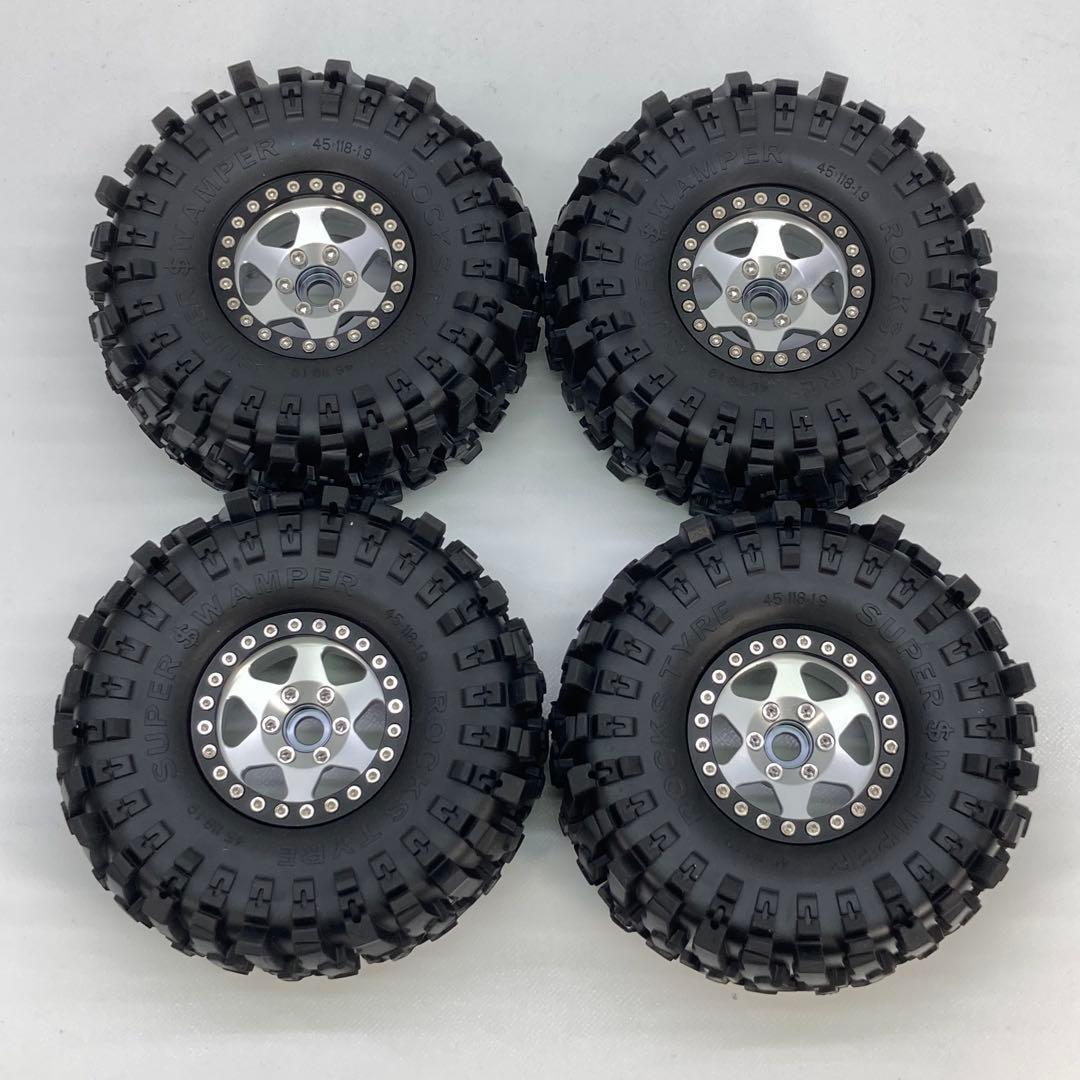 1.9 インチ ビード ロック ホイール RC アルミ クローラー タイヤ 金属