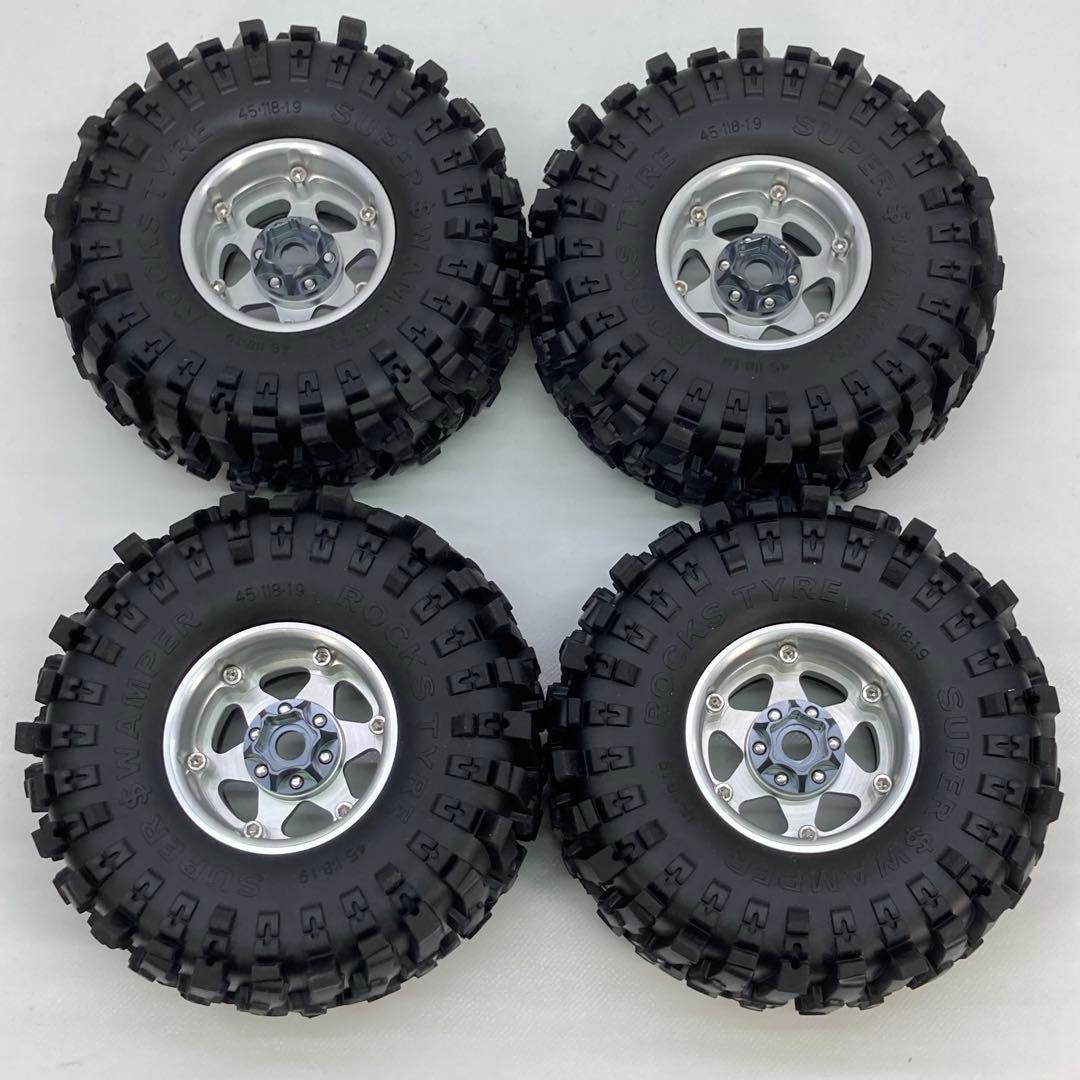 1.9 インチ ビード ロック ホイール RC アルミ クローラー タイヤ 金属