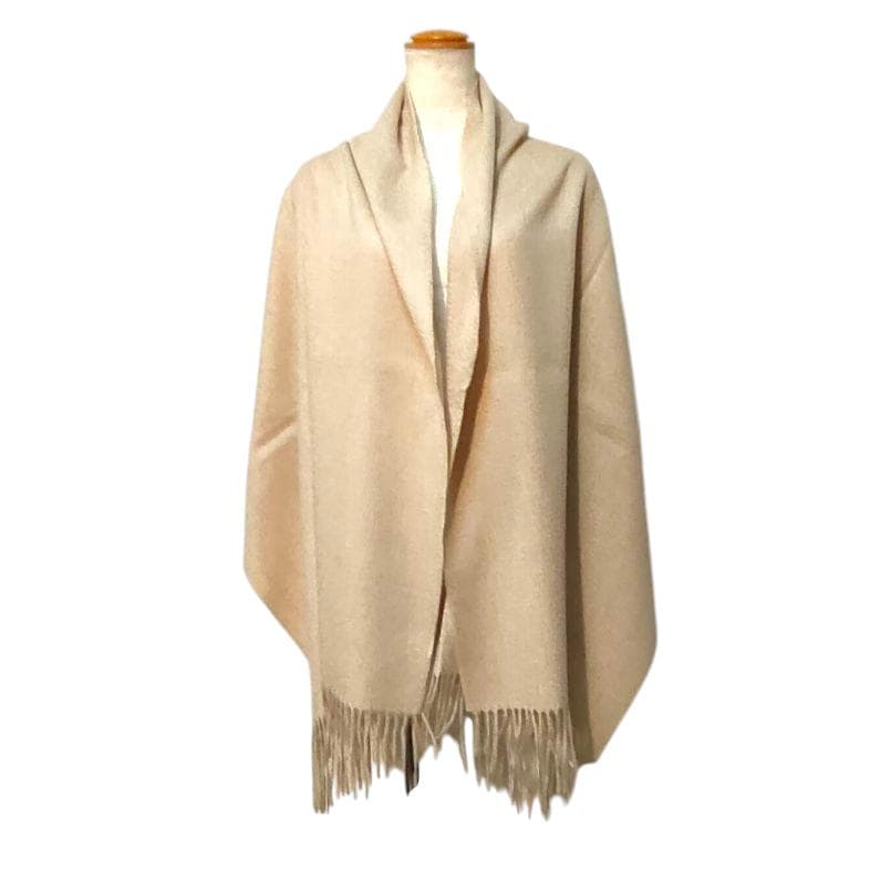 大幅値下60㎝×190大判無染色 100% カシミヤストールマフラーBEG 新品
