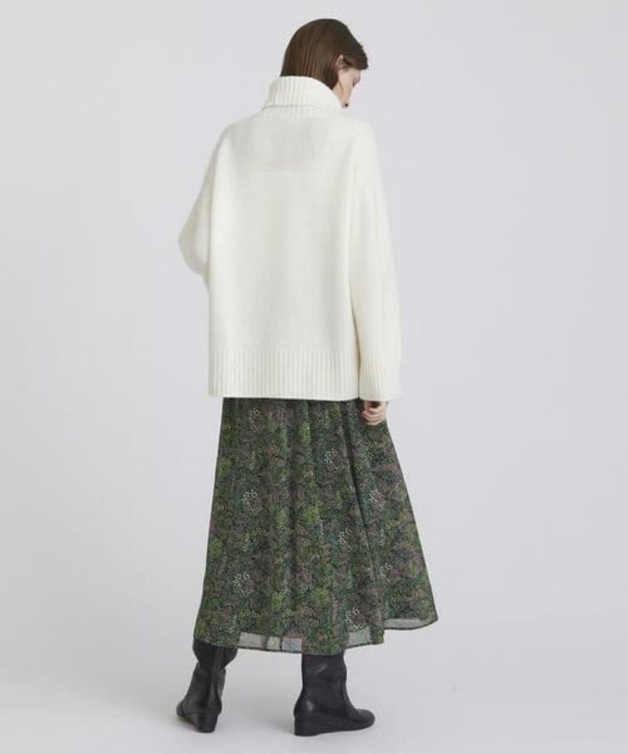 未使用級✨定価3,9万 ハウスオブロータス コバナギャザーフレアスカート 花柄