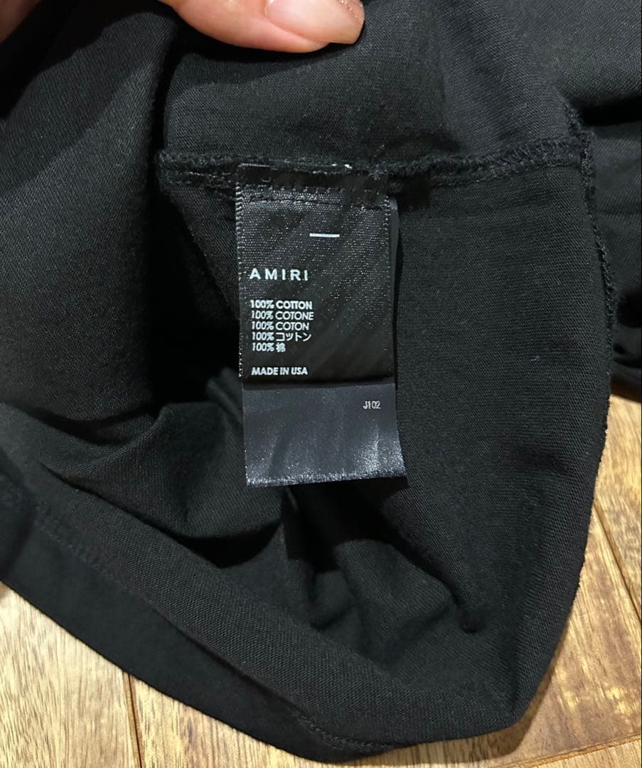 AMIRI アミリ 無地Tシャツ 裾ロゴ