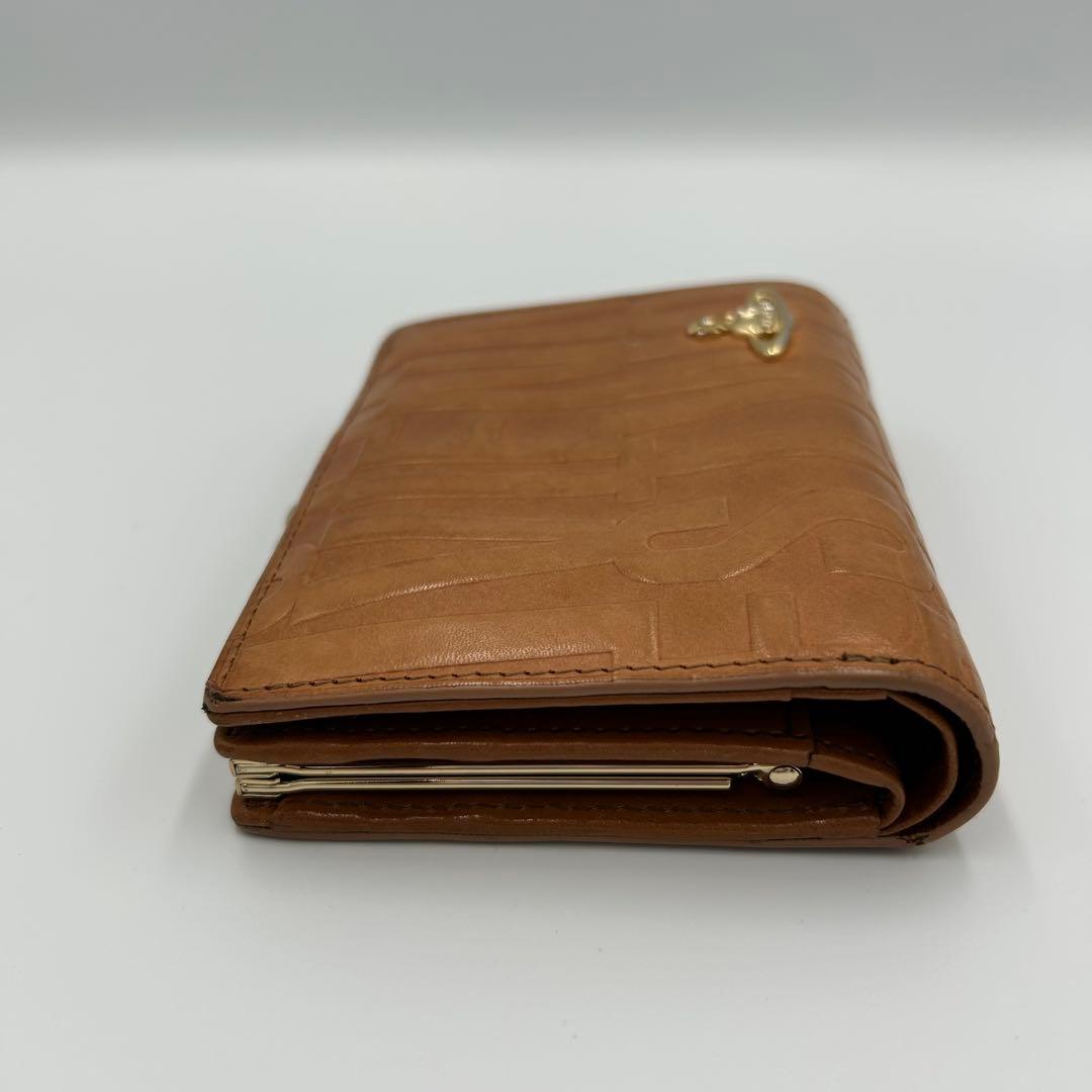 vivienne westwood 二つ折り財布 がま口 エンボス オーブ
