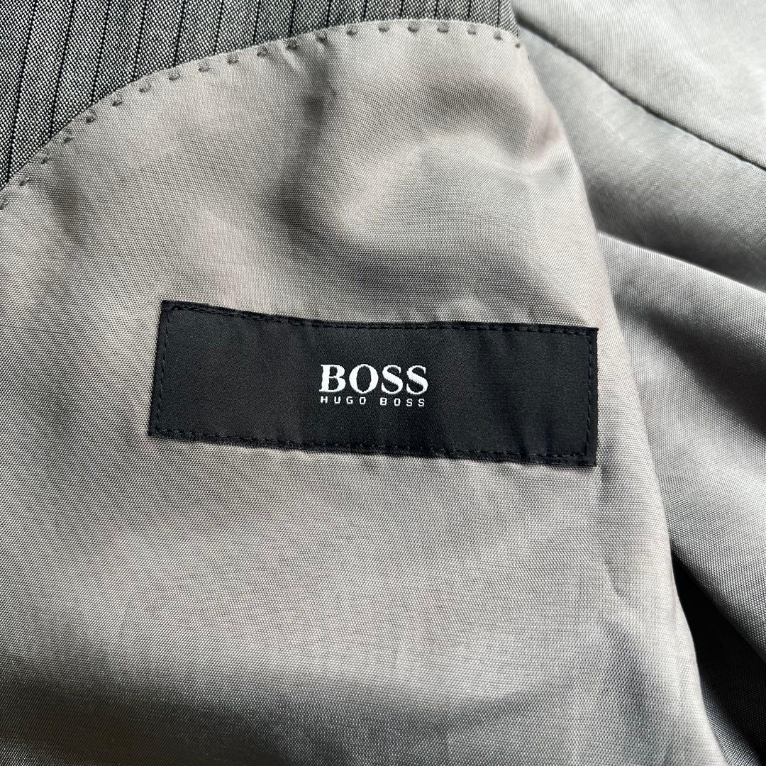 HUGO BOSS グレー ストライプ セットアップ 古着 成人式