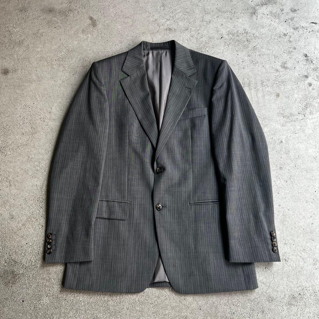 HUGO BOSS グレー ストライプ セットアップ 古着 成人式