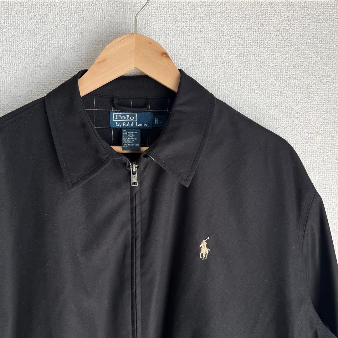 【極美品】ポロ ラルフローレン スイングトップ 黒 L
