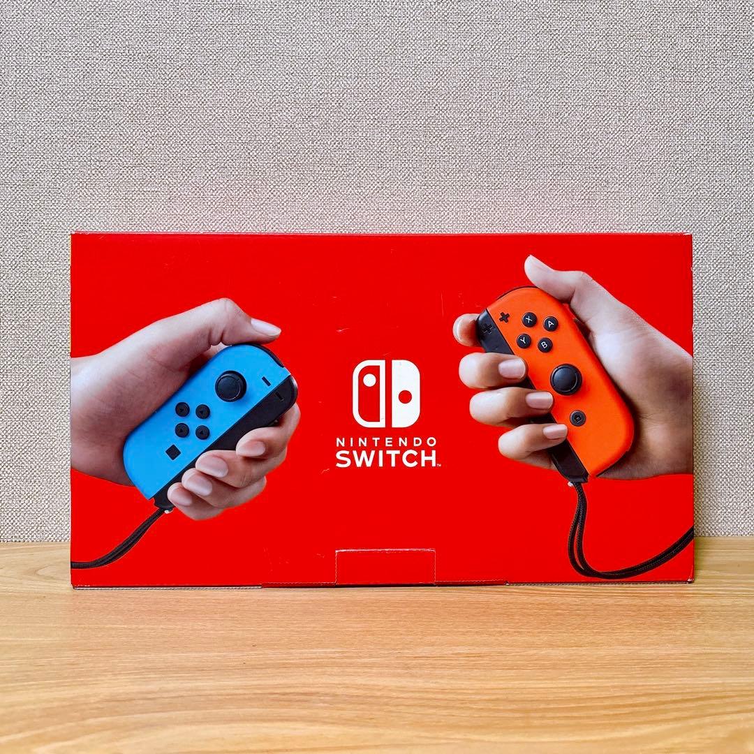 【未使用に近い】 バッテリー強化版 Switch本体 ネオンレッド ネオンブルー
