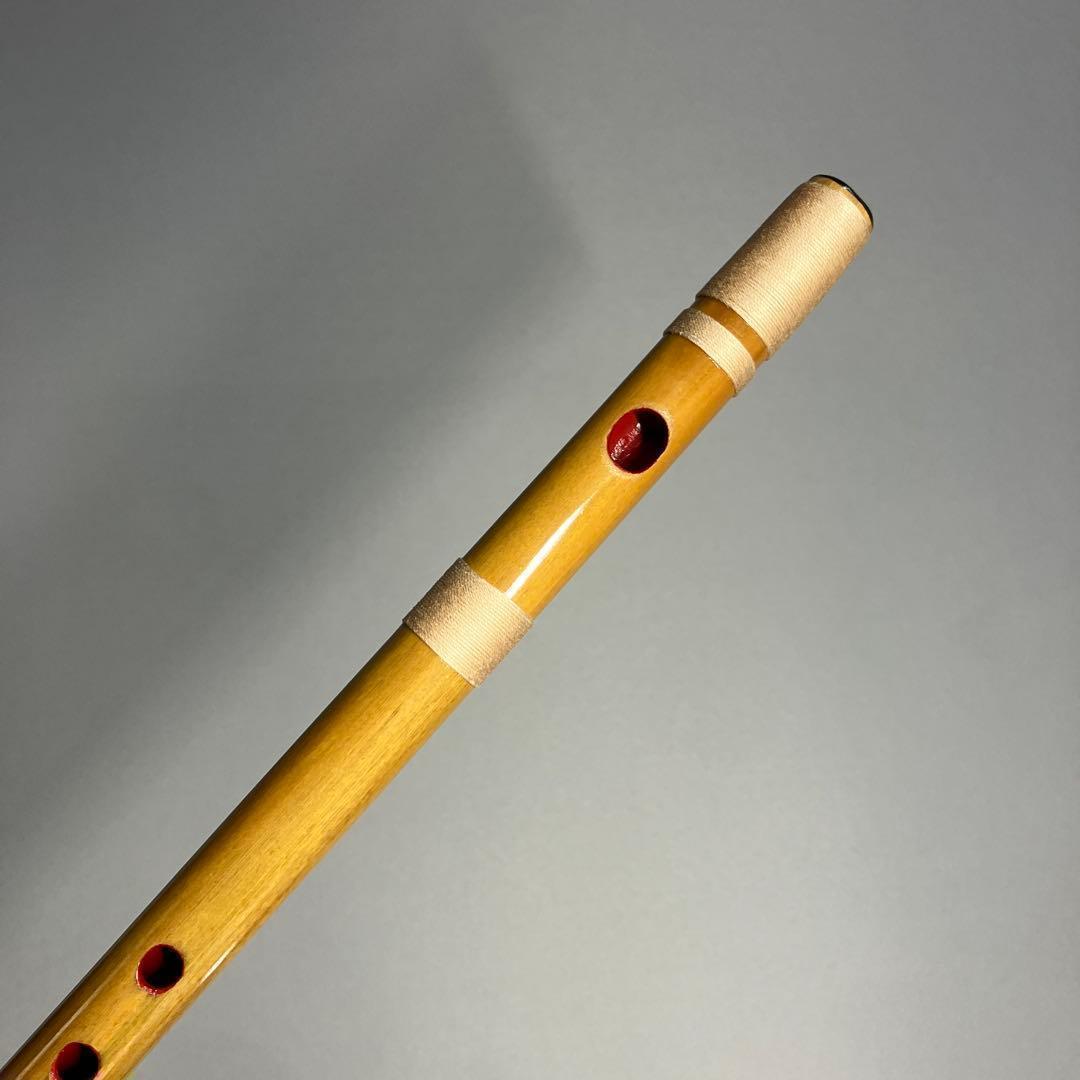【篠笛七本調子 B菅】ドレミ調天地糸巻西洋音階 竹笛 和楽器　MR7-129