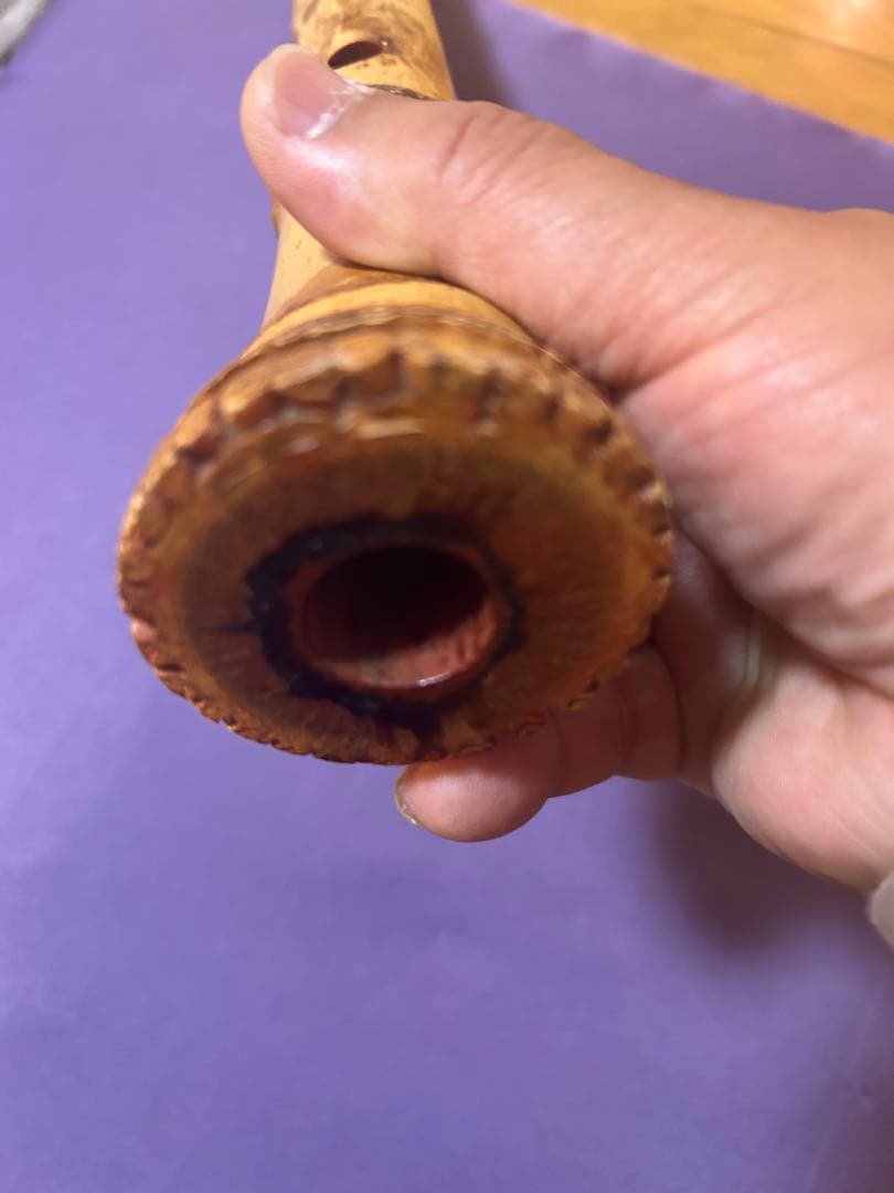 伝統的な竹製尺八 5穴