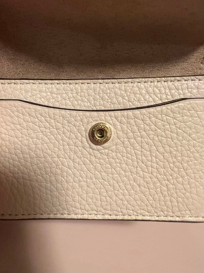 【値下げ！】COACH ベージュ レザー 名刺入れ　定期入れ　カードケース