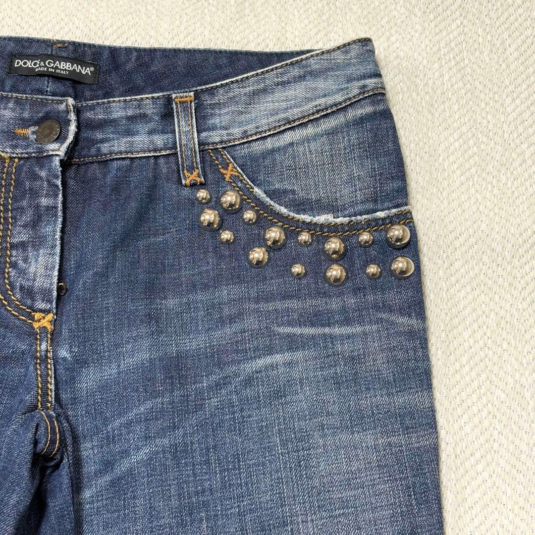 パンツ DOLCE & GABBANA ARCHIVE Y2K STUDS DENIM