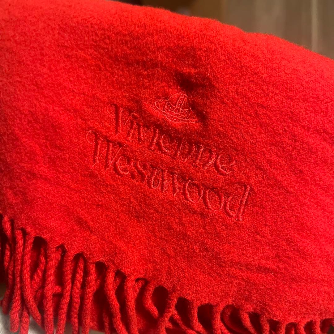 【美品】Vivienne Westwood マフラー 羊毛 LANA WOOL