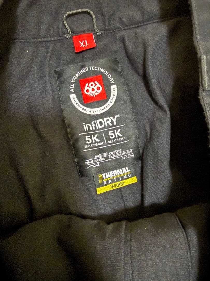 686 スノーボードパンツ 黒 XLサイズ