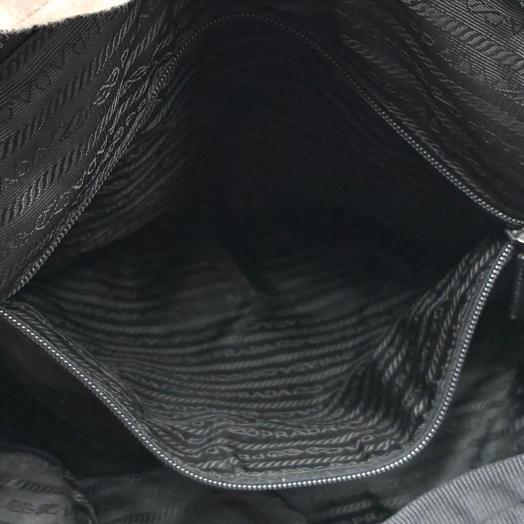美品 プラダ 2way ボストンバッグ 三角ロゴ 手持ち 肩掛け メンズ 黒
