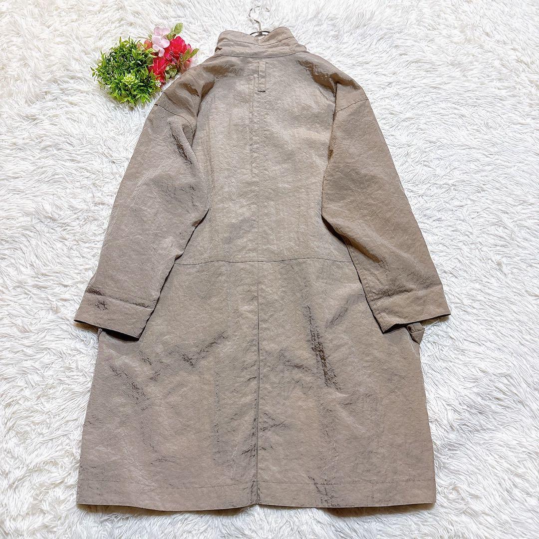 美品 【ヤッコマリカルド】 ライトコート ジャケット ベージュ系 体型カバー