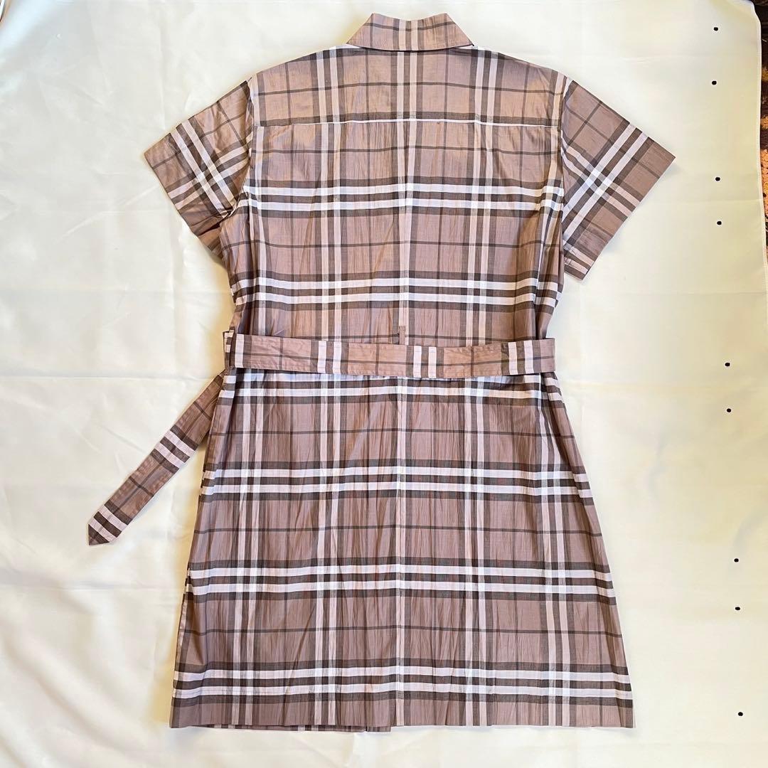 BURBERRYLONDON　シャツワンピース ベルト ノバチェック 金ボタン
