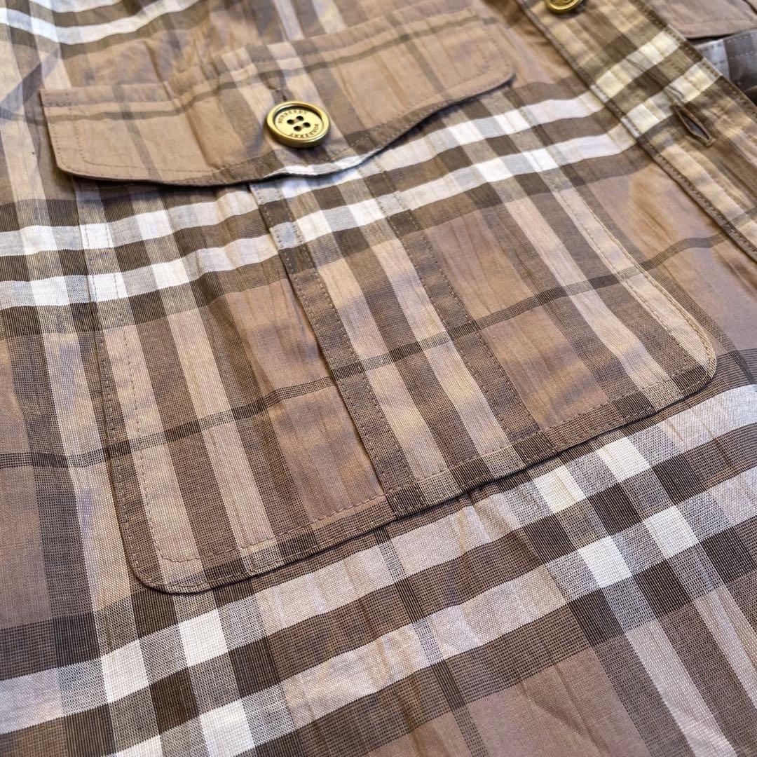 BURBERRYLONDON　シャツワンピース ベルト ノバチェック 金ボタン