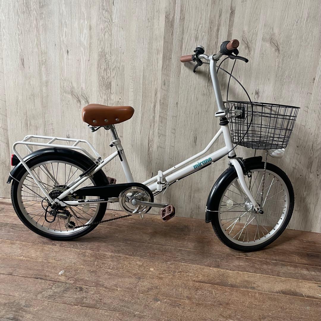 防災サイクル AERO 20型 折りたたみ自転車 6段変速 LEDオートライト付