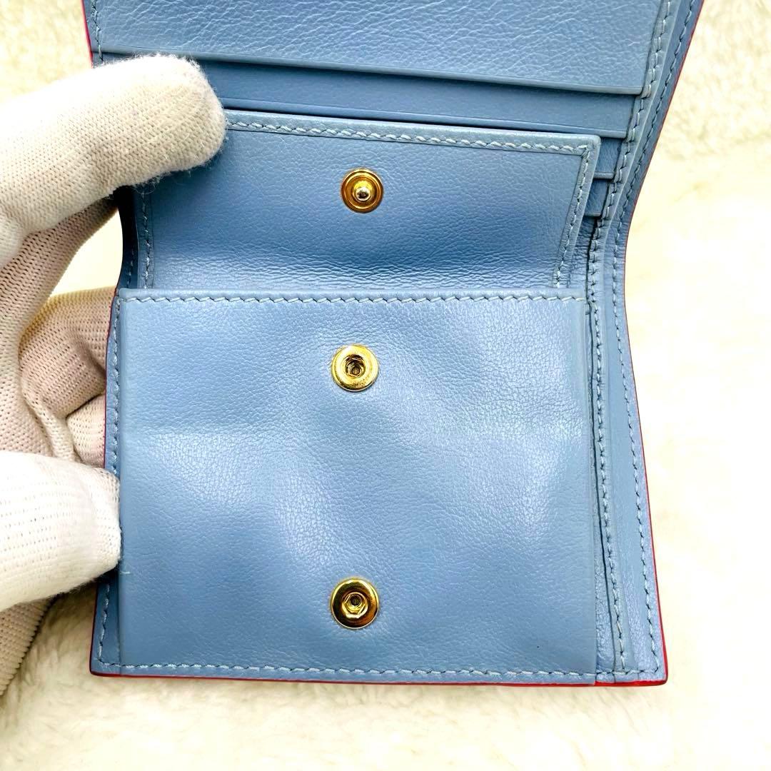 美品 希少 MARNI バイフォールドウォレット 2つ折り財布 トラ 付属品有