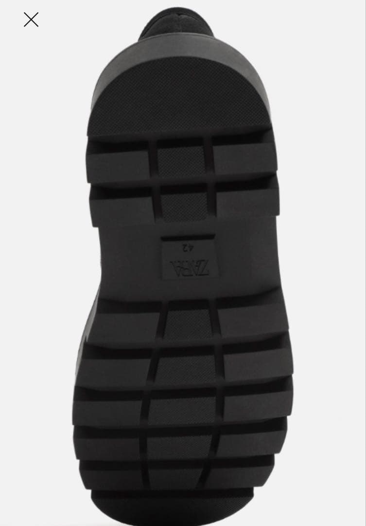 新品！zara ザラ　レザーアンクルブーツ　厚底