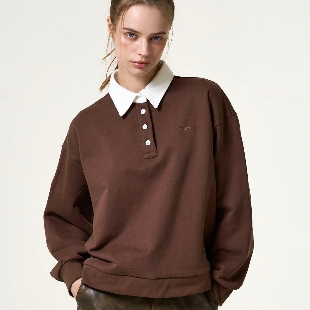 THE TOE Embarkment sweatshirt S ブラウン