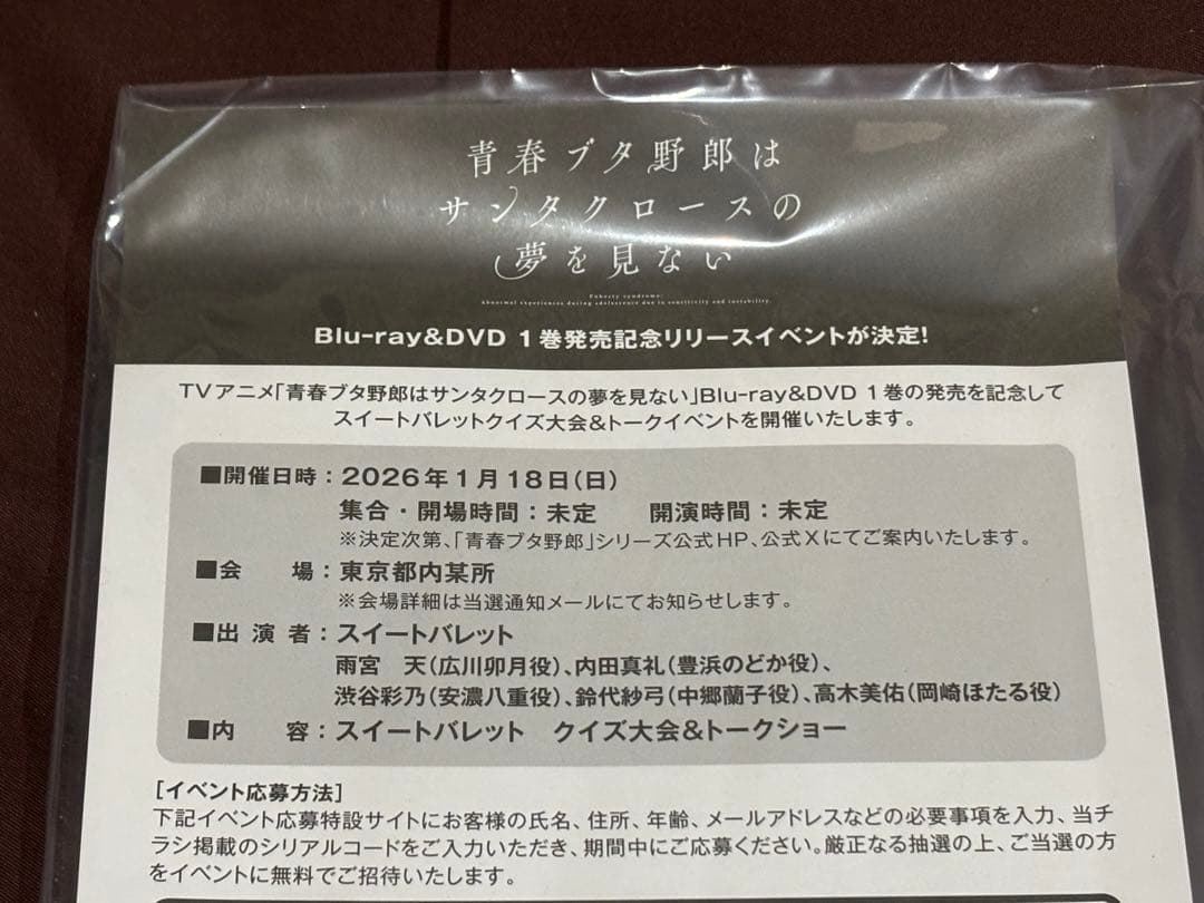 青春ブタ野郎はサンタクロースの夢を見ない　DVD