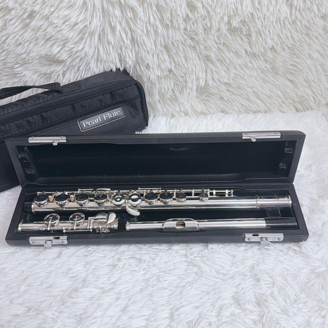 美品 Pearl Flute PF-525 フルート リッププレート銀製