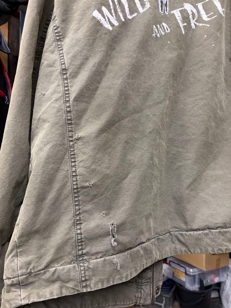 古着LEVI'Sリーバイスダックミリタリージャケット裏ボアカーキモスグリーンXL