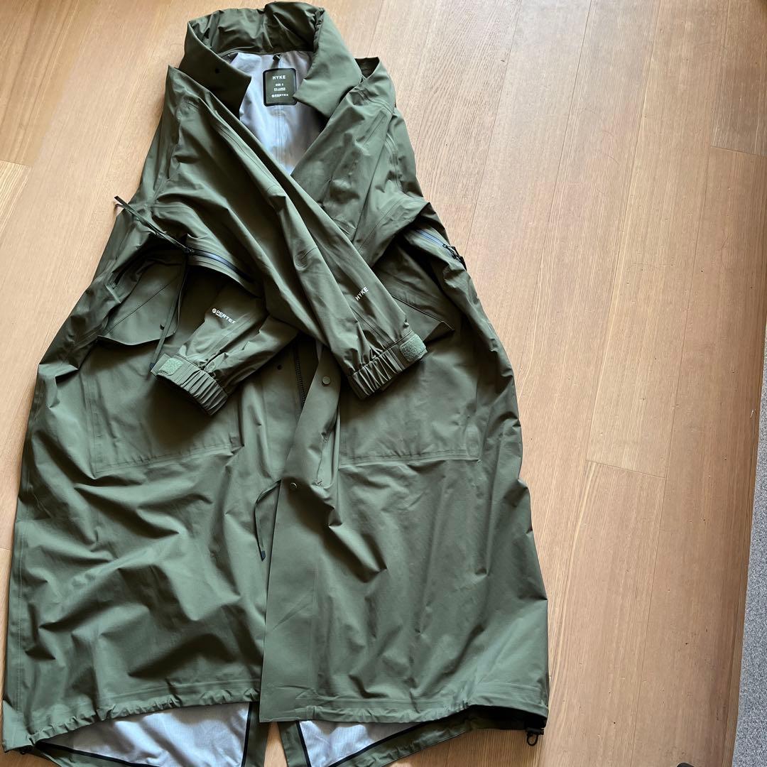 【美品】HYKE ハイク PERTEX シェルコート サイズ5 XXL カーキ