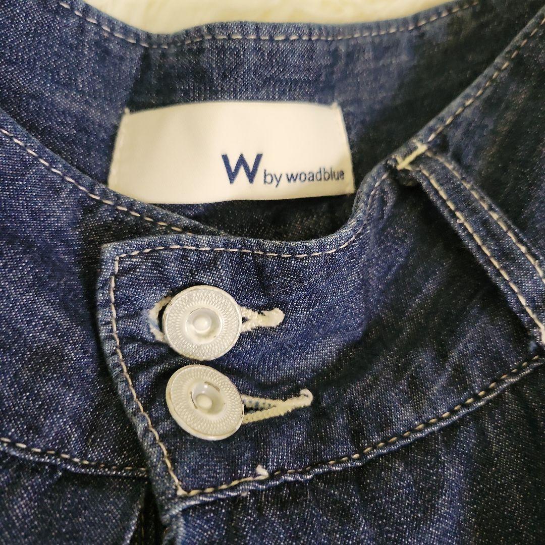 W by woadblue デニムロングスカート　フレア　Aライン