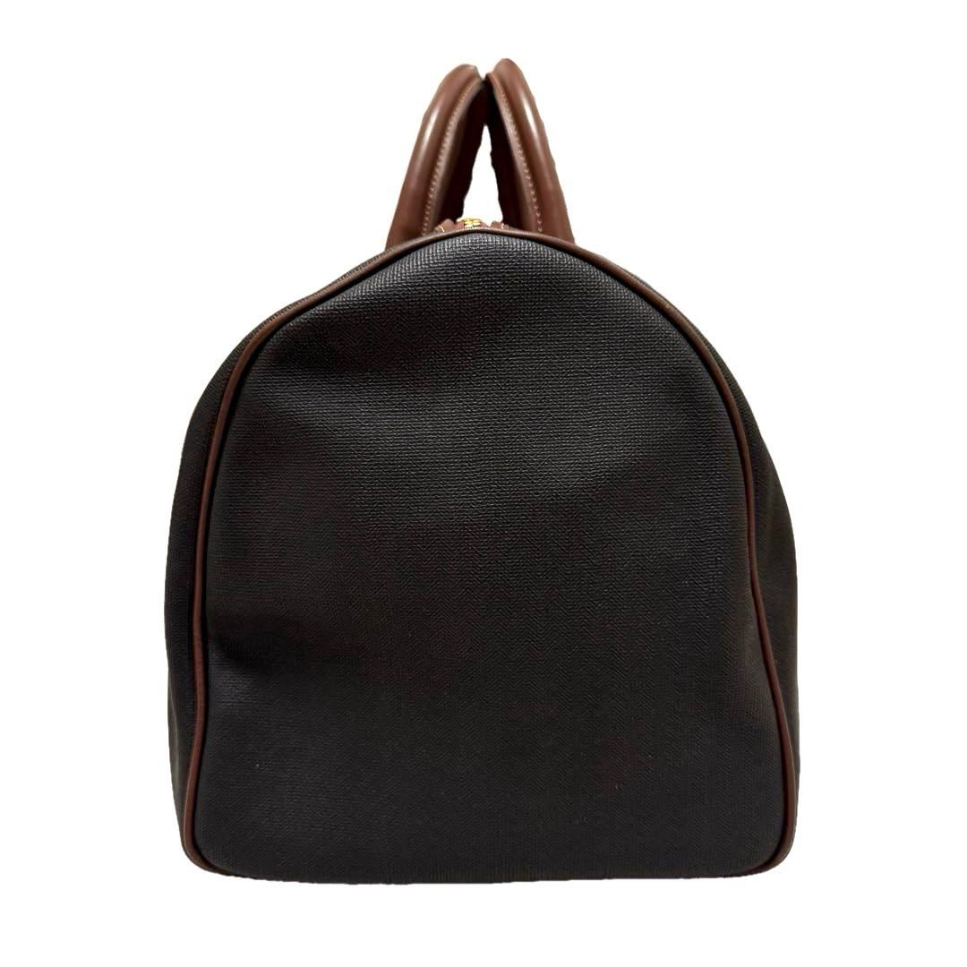 極美品 dunhill ダンヒル ボストンバッグ ロゴ PVC レザー 金具