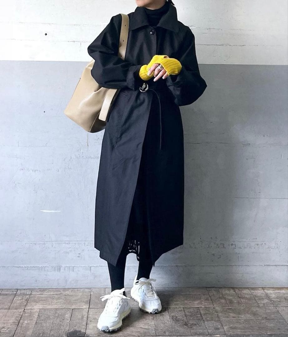 ADAM ET ROPE' バックブラウジングステンカラーコート　美品