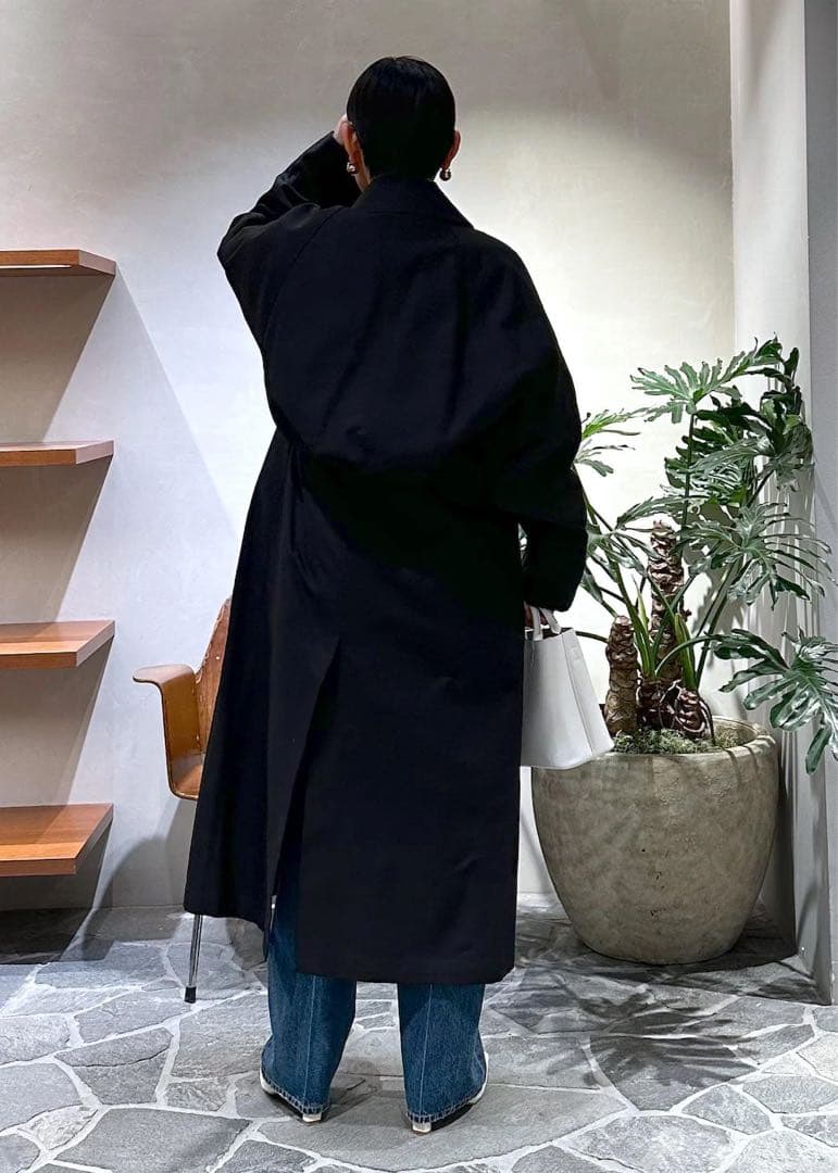ADAM ET ROPE' バックブラウジングステンカラーコート　美品