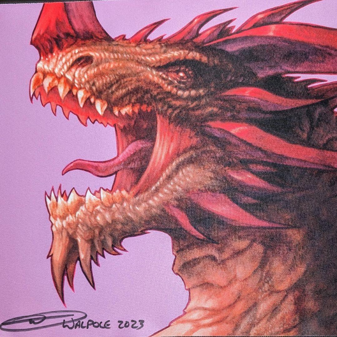 【未使用】MTG　始祖ドラゴン　プレイマット　サインド　UltraPro製