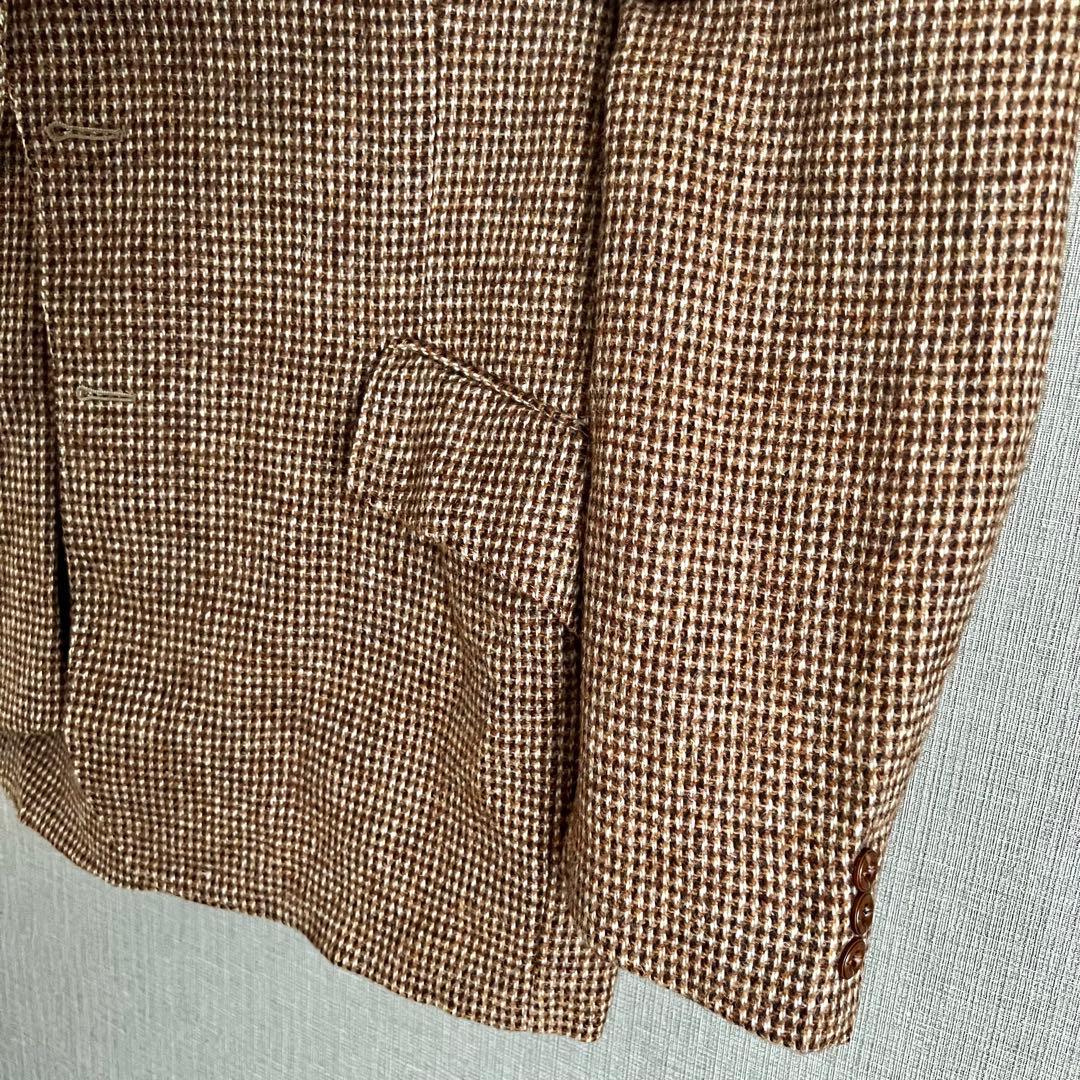 Harris Tweed テーラードジャケット ブラウン 千鳥 ヴィンテージ