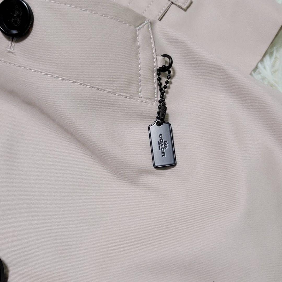 極美品☆COACH　トレンチコート　シグネチャー　総柄　ベルト　チャーム付