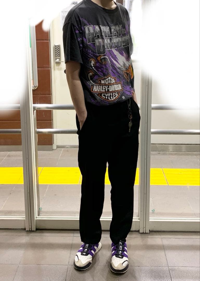 96s USA製 HARLEYDAVIDSONイーグルファイヤーTシャツ