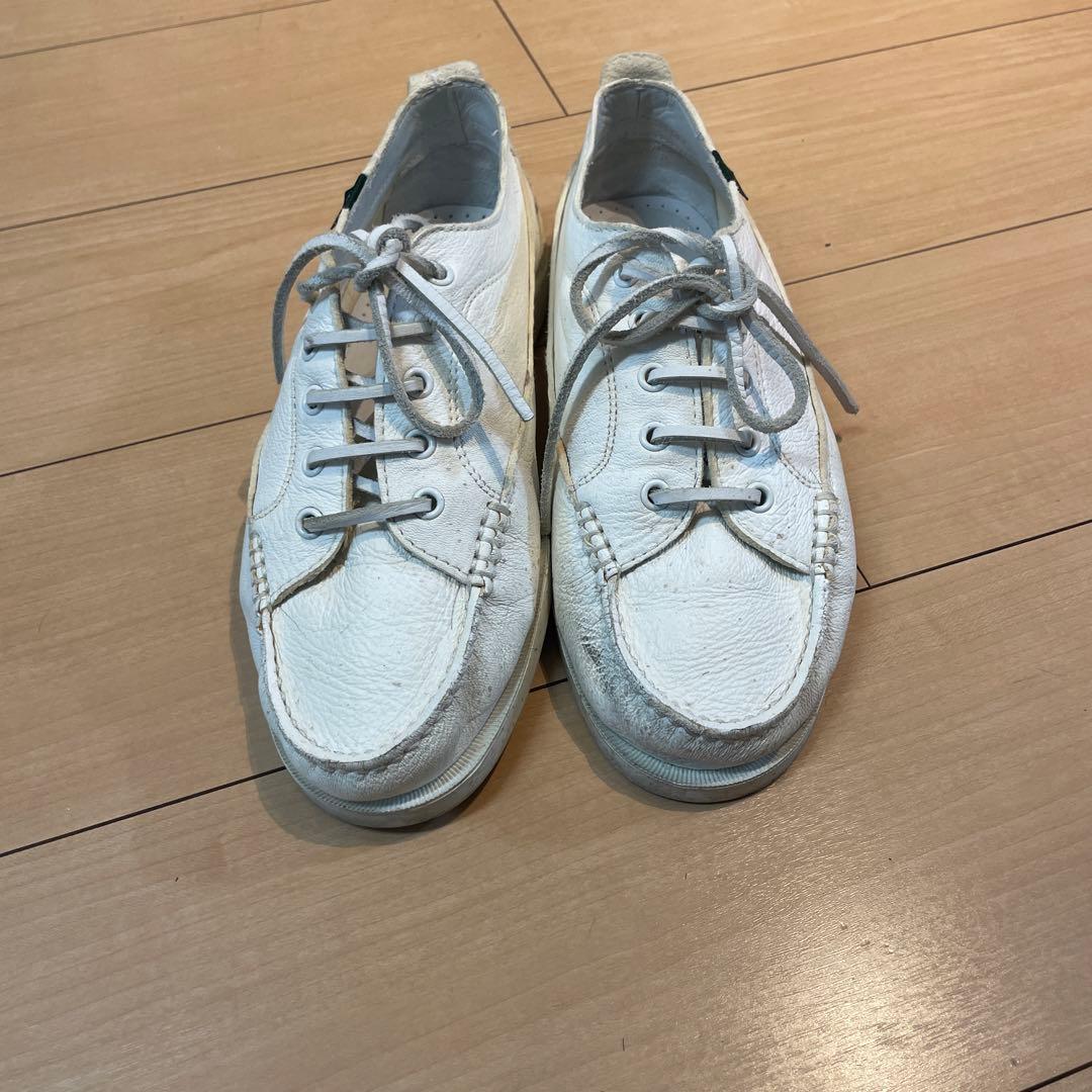 ひでまんParaboot ホワイト レザー スニーカー